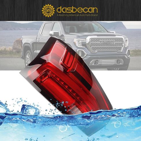 Dasbecan Right Passenger Side Tail Light Assembly Rear Lamp Halogen Type Compatible with 2019-2023 2024 GMC Sierra 1500/2500 HD/3500 HD Replace 84968737 in Saudi Arabia