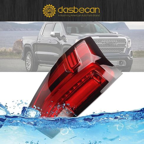 Dasbecan Right Passenger Side Tail Light Assembly Rear Lamp Halogen Type Compatible with 2019-2023 2024 GMC Sierra 1500/2500 HD/3500 HD Replace 84968737 in Saudi Arabia