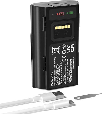 استبدال بطارية جرس باب الفيديو Arlo الخالية من الأسلاك، بطارية احتياطية قابلة لإعادة الشحن من Egoway متوافقة مع AVD2001 AVD2001B VMA2400 A-12 - (7000 مللي أمبير في الساعة) in Kuwait