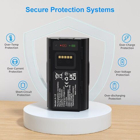 استبدال بطارية جرس باب الفيديو Arlo الخالية من الأسلاك، بطارية احتياطية قابلة لإعادة الشحن من Egoway متوافقة مع AVD2001 AVD2001B VMA2400 A-12 - (7000 مللي أمبير في الساعة) in Kuwait