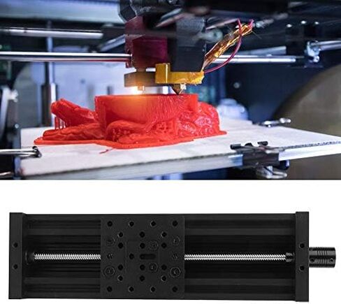 Linear Guide Slide Table 8mm Aluminum Alloy CNC Linear Guide Stage Actuator for 3D Printer Engraving Machine(300mm-Black),3D Printer Accessories in Saudi Arabia