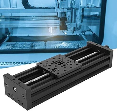 Linear Guide Slide Table 8mm Aluminum Alloy CNC Linear Guide Stage Actuator for 3D Printer Engraving Machine(300mm-Black),3D Printer Accessories in Saudi Arabia