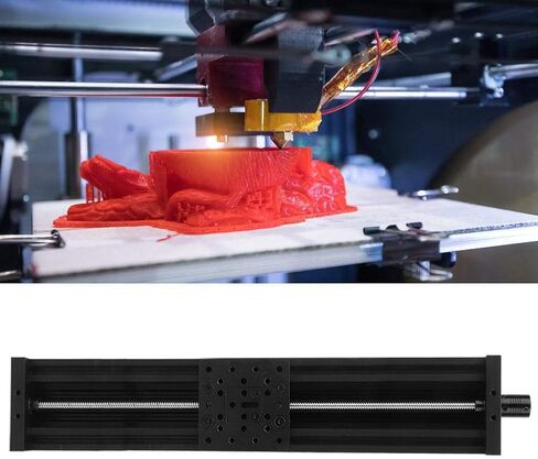 Linear Guide Slide Table 8mm Aluminum Alloy CNC Linear Guide Stage Actuator for 3D Printer Engraving Machine(300mm-Black),3D Printer Accessories in Saudi Arabia