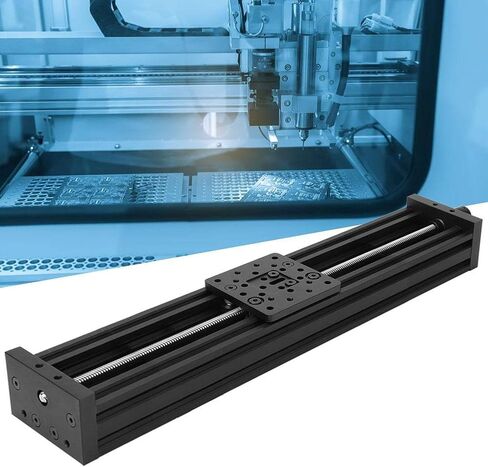 Linear Guide Slide Table 8mm Aluminum Alloy CNC Linear Guide Stage Actuator for 3D Printer Engraving Machine(300mm-Black),3D Printer Accessories in Saudi Arabia