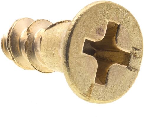 Prime-Line 9034968 Wood Screws, Flat Head, Phillips Drive, #8 X 1/2 In., Solid Brass (25 Pack) in Saudi Arabia