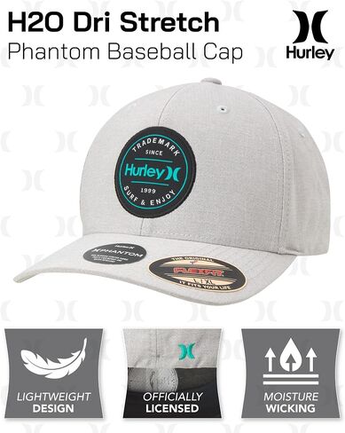 Hurley Mens' Cap - H2O Dri Stretch Sweatband Phantom Baseball Cap in Saudi Arabia