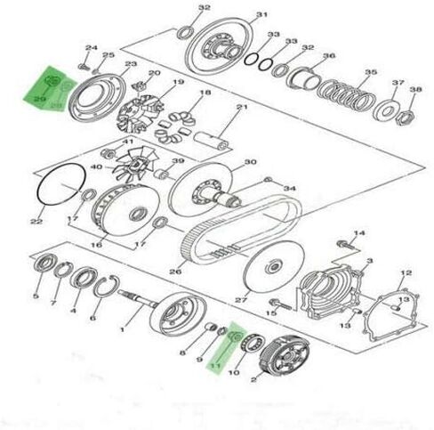 طقم صامولة القابض يناسب Yamaha Grizzly 700 2007-2020، Rhino 700 2008-2013، Grizzly 550 2009-2014 in Saudi Arabia