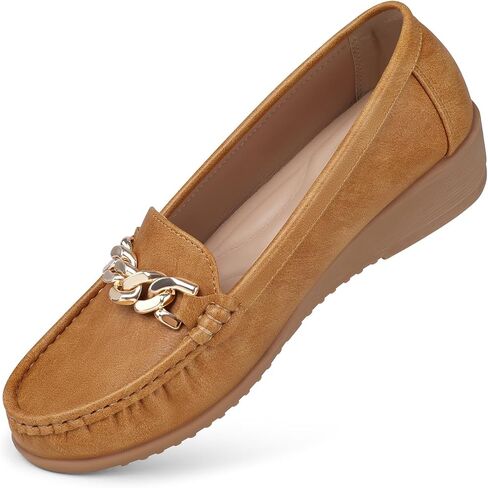 SHIBEVER Womens Loafers Leather Penny: Slip On Loafers for Women Casual Dressy Comfort Penny Loafer in Saudi Arabia