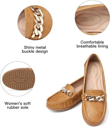 SHIBEVER Womens Loafers Leather Penny: Slip On Loafers for Women Casual Dressy Comfort Penny Loafer in Saudi Arabia