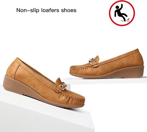 SHIBEVER Womens Loafers Leather Penny: Slip On Loafers for Women Casual Dressy Comfort Penny Loafer in Saudi Arabia