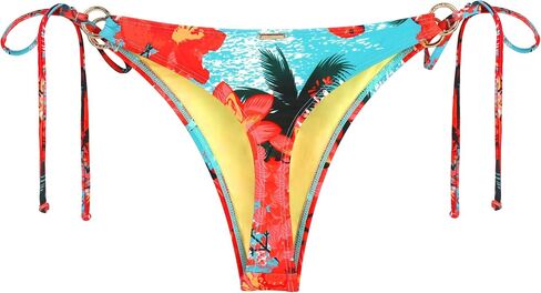 RELLECIGA Women's Low Waisted Tie-Side Thong Bikini Bottom in Saudi Arabia