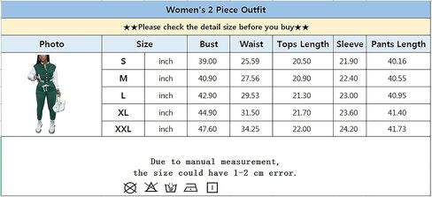 Womens Two Piece Tracksuit Button Down Cropped Varsity Jacket Pants Set Jogger Sweatsuit in Saudi Arabia