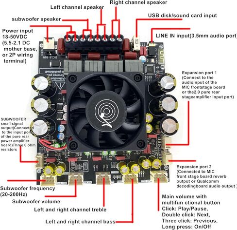 TPA3255 بلوتوث مكبر كهربائي مجلس 2.1 قناة 300 واط + 300 واط + 600 واط عالية الطاقة منخفضة الضوضاء وحدة مضخم الصوت in Kuwait