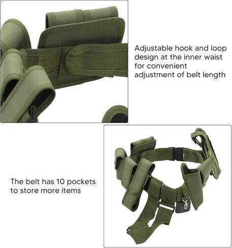 Hunting Belt, 10 Pockets Outdoor Waist Belt Detachable for Children Toy in Kuwait