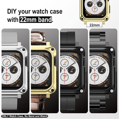 حافظة GELISHI متوافقة مع حافظة ساعة Apple مقاس 44 ملم، حافظة متينة من الفولاذ المقاوم للصدأ وغطاء معدني لساعة Series 6 SE 5 4، فضي in Kuwait