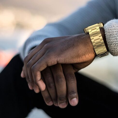 حافظة GELISHI متوافقة مع حافظة ساعة Apple مقاس 44 ملم، حافظة متينة من الفولاذ المقاوم للصدأ وغطاء معدني لساعة Series 6 SE 5 4، فضي in Kuwait