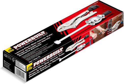 مجموعة كماشة قفل مطرقة Powerbuilt، كماشة قفل 9 بوصة، مطرقة منزلقة قوية بوزن 2 رطل مع وصلة دوارة سريعة التحرير، وصلة مرنة سريعة التوصيل - 645044 in Saudi Arabia