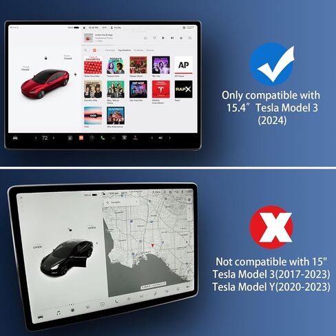 Tempered Glass Screen Protector for Tesla Model 3 2024 Refresh Center Console Dashboard Touchscreen [15.4 Inch] + Armrest Box Screen Protector [8 Inch] 2PC in Saudi Arabia