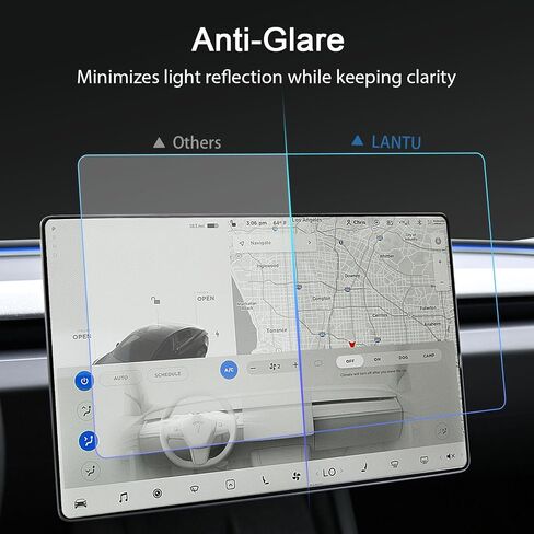 واقي شاشة من الزجاج المقسى لشاشة لمس لوحة القيادة المركزية لوحدة التحكم المركزية Tesla Model 3 2024 [15.4 بوصة] + واقي شاشة صندوق مسند الذراع [8 بوصة] قطعتان in Saudi Arabia