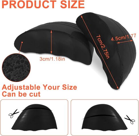 WLLHYF Shoe Filler Inserts for Loose Shoes, 2 Pairs Toe Filler Inserts Toe Cushion Inserts Shoes Too Big Insoles Adjustable Shoe Pads Shoe Size Reducer for Women Men Make Shoes Fit (Black) in Saudi Arabia