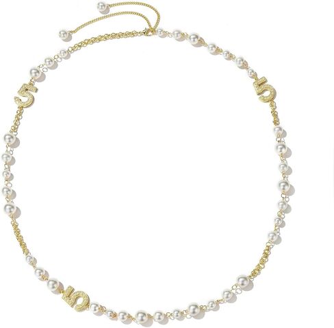 قلادة طويلة مطلية بالذهب عيار 14 قيراط من اللؤلؤ المقلد للنساء عدد 5 قلادة طويلة ساحرة للنساء in Kuwait