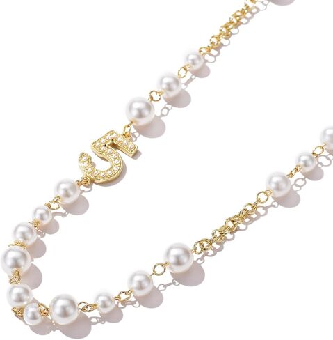 قلادة طويلة مطلية بالذهب عيار 14 قيراط من اللؤلؤ المقلد للنساء عدد 5 قلادة طويلة ساحرة للنساء in Kuwait