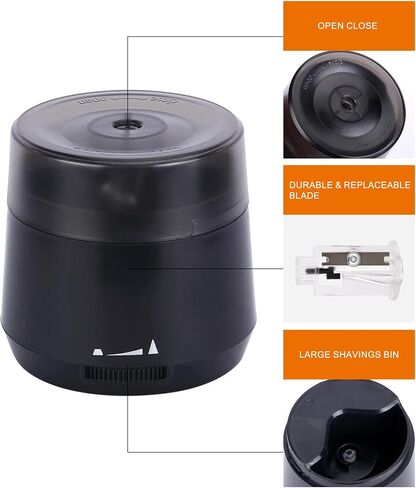 Automatic Electric Pencil Sharpener, USB & Battery Operated, Adjustable Sharpening for Colored Pencils(6-8mm), for School/Classroom/Student (Green) in Saudi Arabia