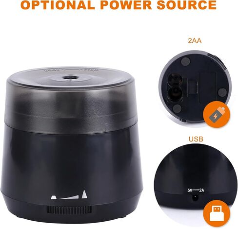 Automatic Electric Pencil Sharpener, USB & Battery Operated, Adjustable Sharpening for Colored Pencils(6-8mm), for School/Classroom/Student (Green) in Saudi Arabia
