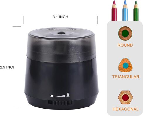 Automatic Electric Pencil Sharpener, USB & Battery Operated, Adjustable Sharpening for Colored Pencils(6-8mm), for School/Classroom/Student (Green) in Saudi Arabia