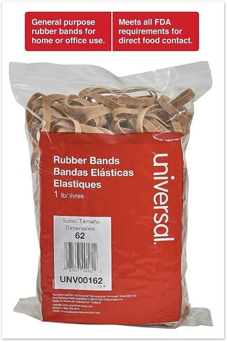 Universal UNV00162 0.04 in. Gauge Size 62 Rubber Bands - Beige (490/Pack) in Saudi Arabia