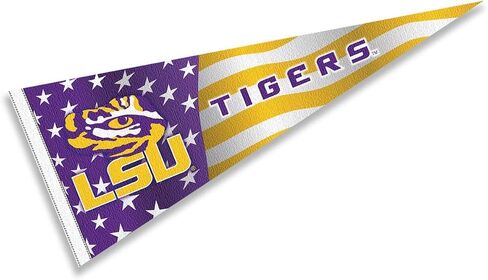 Louisiana State LSU Tigers Nation USA Stars and Stripes Pennant Pennant Banner Flag in Saudi Arabia