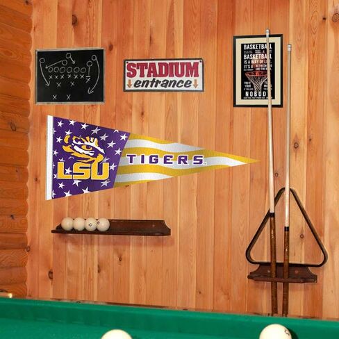 Louisiana State LSU Tigers Nation USA Stars and Stripes Pennant Pennant Banner Flag in Saudi Arabia