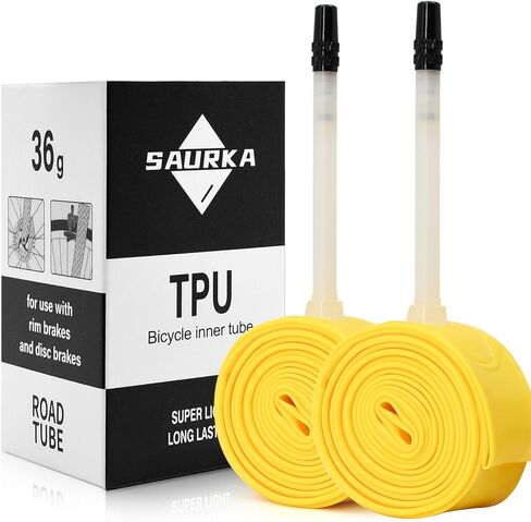 أنبوب داخلي من مادة TPU خفيف الوزن 36 جرام لإطار دراجة الطريق 700 × 18-32 أنبوب دراجة بطول 60 مم من صمام بريستا - قطعة واحدة/قطعتان in Kuwait