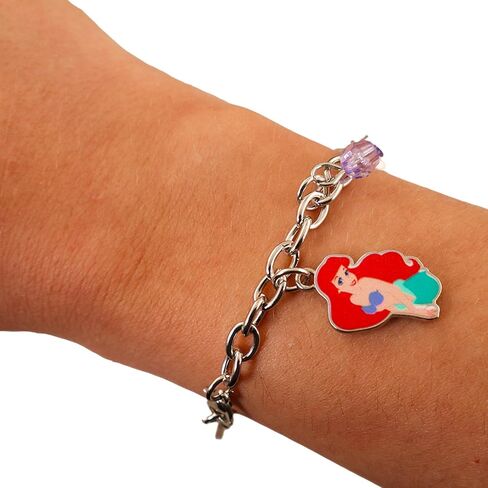 Disney Princess Charm Bracelet for Girls - Bundle with Disney Princess Bracelet comes with Ariel, Cinderella, Belle, & Snow White Charms and More | Disney Bracelet Set in Saudi Arabia