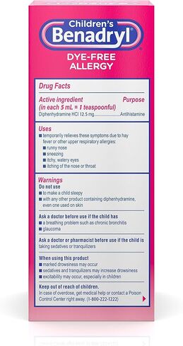 Children's Benadryl Allergy Liquid Cherry 8 oz in Saudi Arabia