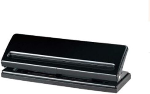 أداة ثقب قابلة للتعديل ذات 6 فتحات لصفحات A5/A6/B7 ذات ست حلقات - سعة 6 أوراق - قطر الفتحة 6 مم (أسود) in Kuwait