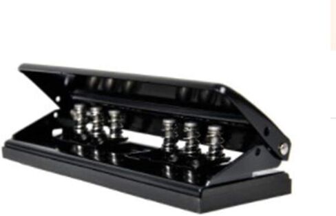 أداة ثقب قابلة للتعديل ذات 6 فتحات لصفحات A5/A6/B7 ذات ست حلقات - سعة 6 أوراق - قطر الفتحة 6 مم (أسود) in Kuwait