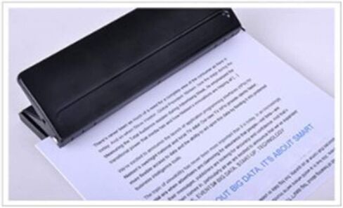 أداة ثقب قابلة للتعديل ذات 6 فتحات لصفحات A5/A6/B7 ذات ست حلقات - سعة 6 أوراق - قطر الفتحة 6 مم (أسود) in Kuwait