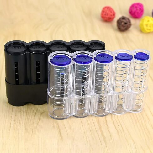 Coin Organizer Money Boxes Coin Holder Capsules Coin Changer Dispenser Multi Layer Stackable Large Capacity Coin Storage Tubes Coin Box for Office Bank(black), coin organizer coin holder capsules in Kuwait