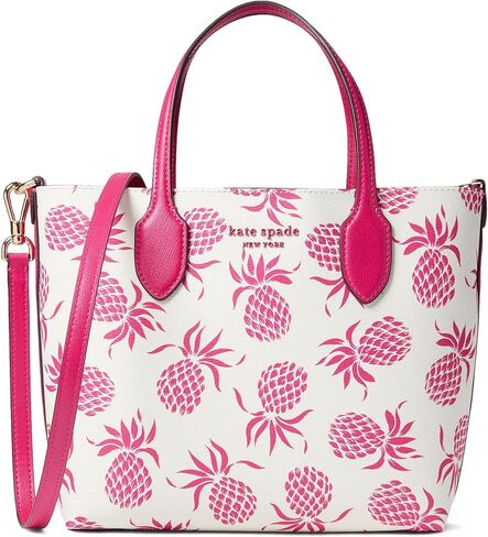 Kate Spade New York Bleecker Pineapple Printed PVC Medium Crossbody Tote, Cream Multi in Saudi Arabia