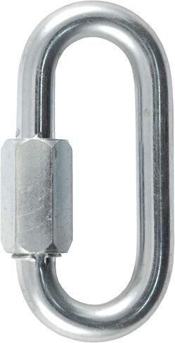CURT 82933 Threaded Quick Link Trailer Safety Chain Hook Carabiner Clip, 3/8-Inch Diameter, 11,000 lbs Break Strength, CLEAR ZINC in Saudi Arabia