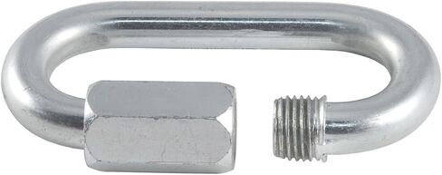 CURT 82933 Threaded Quick Link Trailer Safety Chain Hook Carabiner Clip, 3/8-Inch Diameter, 11,000 lbs Break Strength, CLEAR ZINC in Saudi Arabia