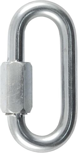 CURT 82933 Threaded Quick Link Trailer Safety Chain Hook Carabiner Clip, 3/8-Inch Diameter, 11,000 lbs Break Strength, CLEAR ZINC in Saudi Arabia