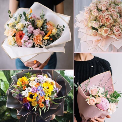 SDMOER 659 Pcs Flower Bouquet Accessories, 220 Floral Wrapping Paper,3 Rolls 25 Yards Ribbons,36 Pcs 3D Butterflies,400 PCS Flower Pins for Florists Gift Packaging DIY (22 Colors) in Saudi Arabia