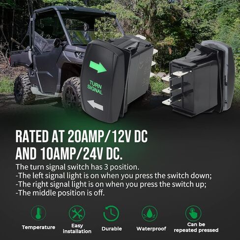 مجموعة إشارة الانعطاف العالمية ATV UTV، مع مجموعة ضوء إشارة الانعطاف في الشارع، مفتاح الروك USB، خط الصمامات للتتابع المتعري USB لدراجة SXS الترابية Polaris RZR Can-Am Kawasaki Golf Cart Dune Buggy in Saudi Arabia