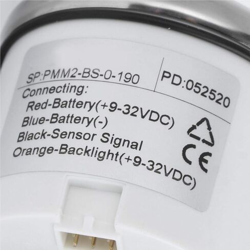 مقياس زخرفة القارب 52 مم/2 بوصة UP-DN 0-190ohm مؤشر إمالة الإشارة الخلفية الحمراء مقياس زخرفة القارب مؤشر إمالة القارب (إطار فضي بقرص أبيض) in Saudi Arabia