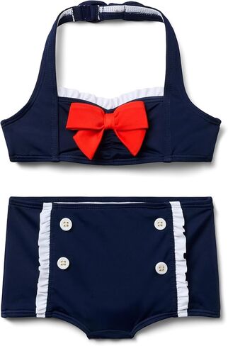 Janie and Jack Girls Retro Americana Two Piece Swimsuit (Toddler/Little Big Kid) in Saudi Arabia