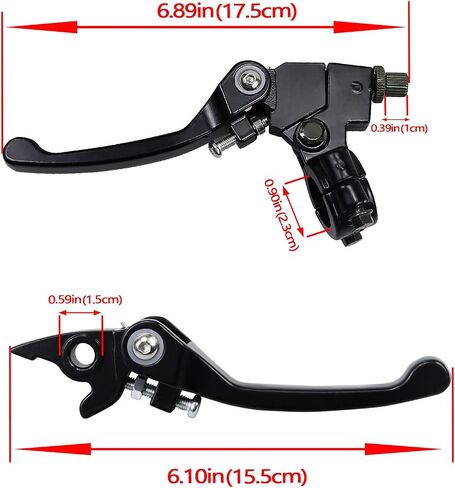 مقبض رافعة قابض فرامل LOCOPOW لمقود 7/8 بوصة 22 مم لـ 110cc 125cc 140cc TTR 125cc SSR RFZ Xmotos Apollo Taotao Thumpstar Xmotos 125 Pit Dirt Bike Motorcycle Coolster in Saudi Arabia