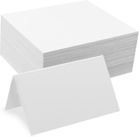 120 Pcs Blank Place Cards for Table Seting - Name Cards White, Table Place Cards for Dining, Party, Wedding, Tent Cards Fold 3.5×2 Inches in Saudi Arabia