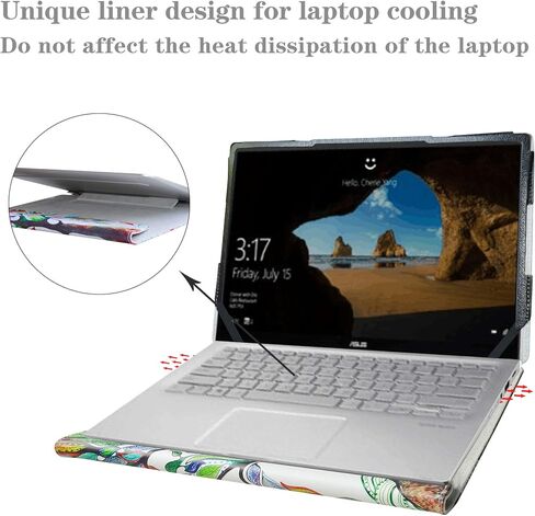 حافظة حماية Alapmk لجهاز Asus Q406DA وDell Vostro 5401 5402/Latitude 7400/Latitude 5400 5401 5410 5411/Latitude 5400 Chromebook Enterprise/Inspiron 14 5401 5405 5408 5402 5409 كمبيوتر محمول، شجرة الحب in Kuwait
